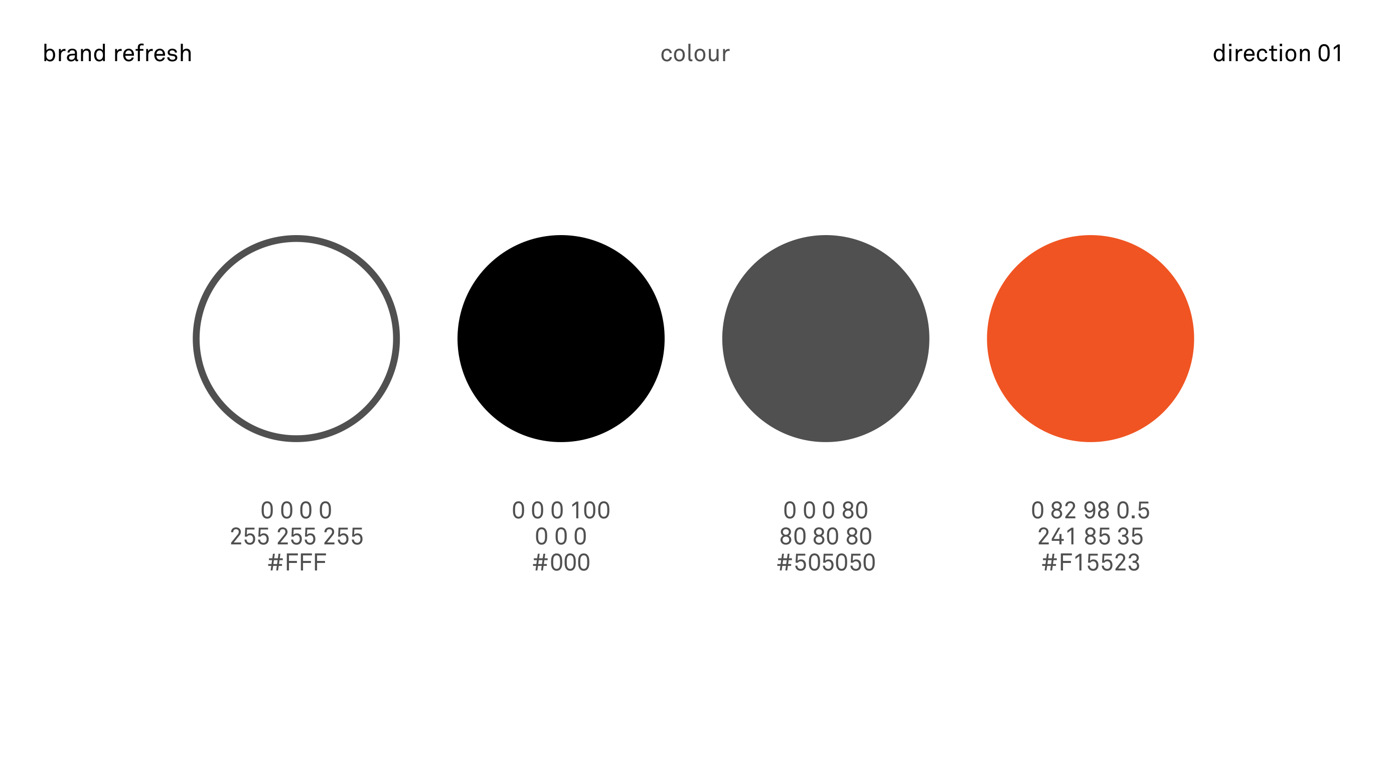 section architects · brand refresh · colour direction