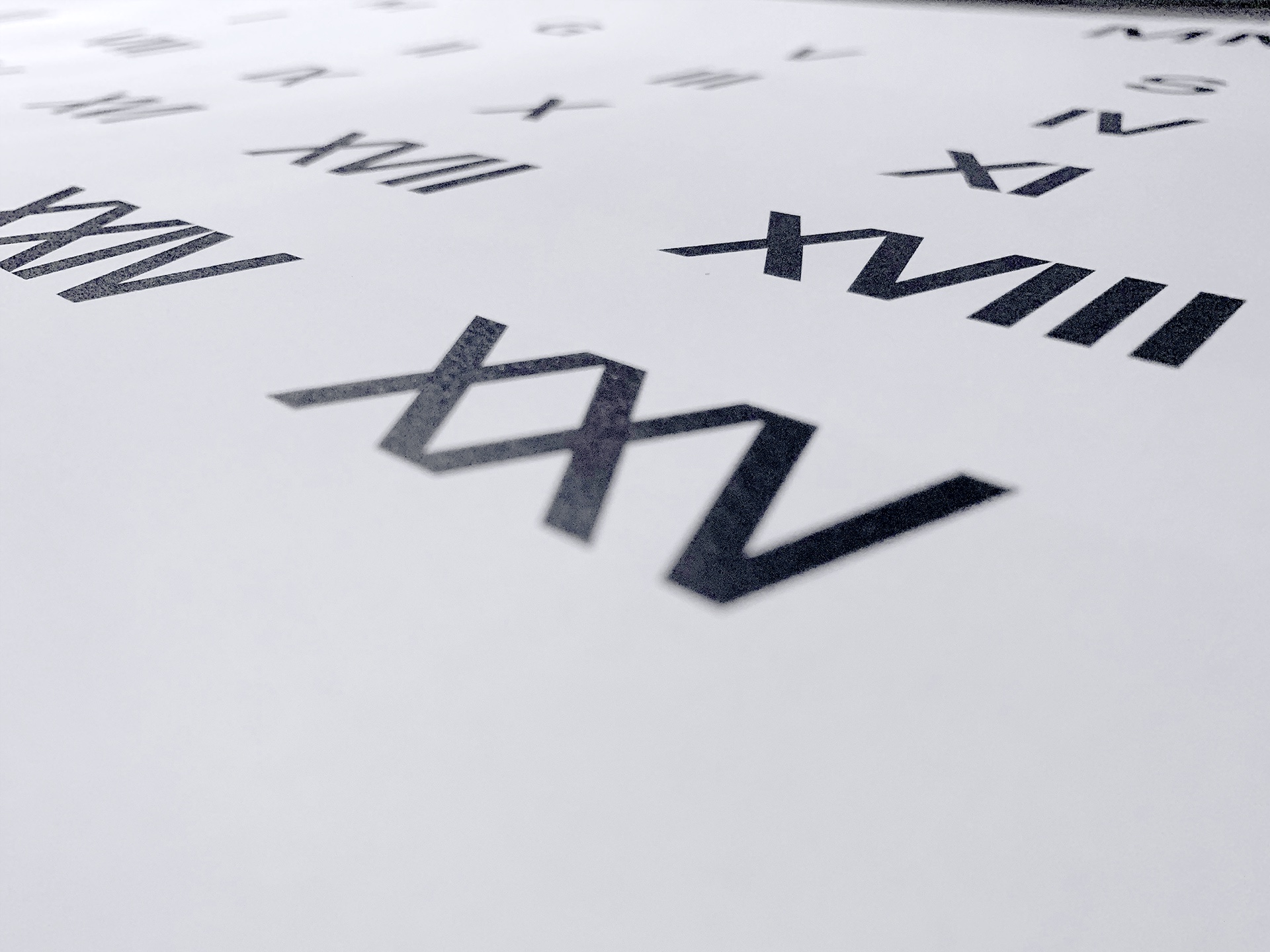 Roman calendar 2024 wall calendar with bold typographic layout.